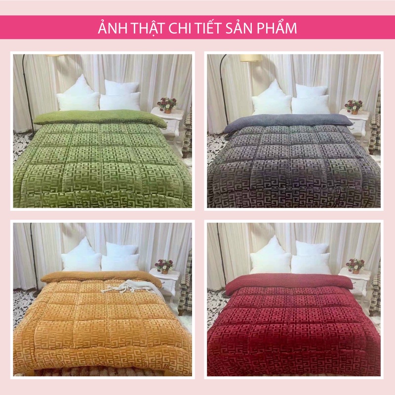 Chăn lông cừu Chữ Vạn Untimate 2 lớp mẫu mới 2020 siêu ấm - (Size 2m x 2m3)