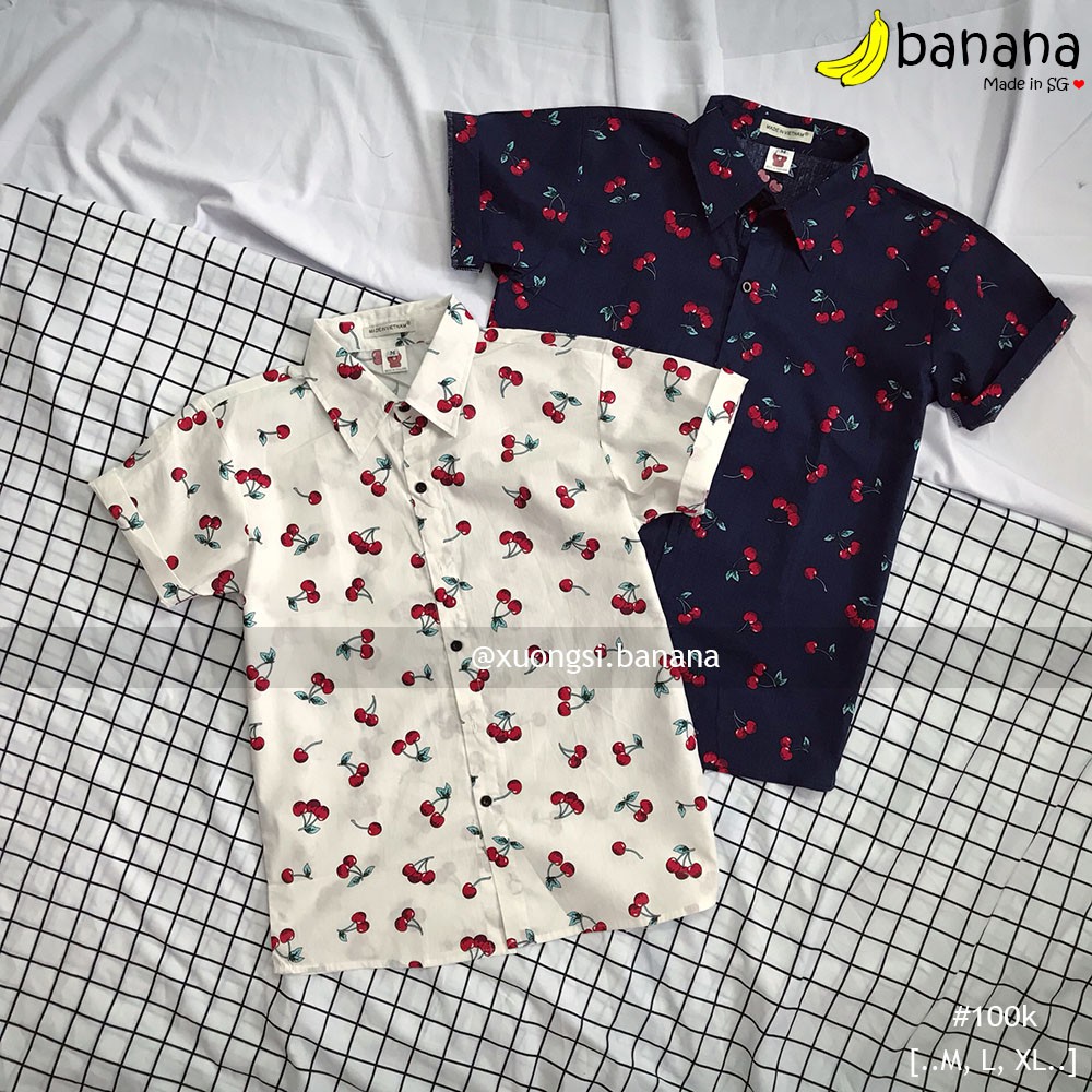 [Banana]- Áo sơ mi trái cây Cherry 01 (M ,L XL)