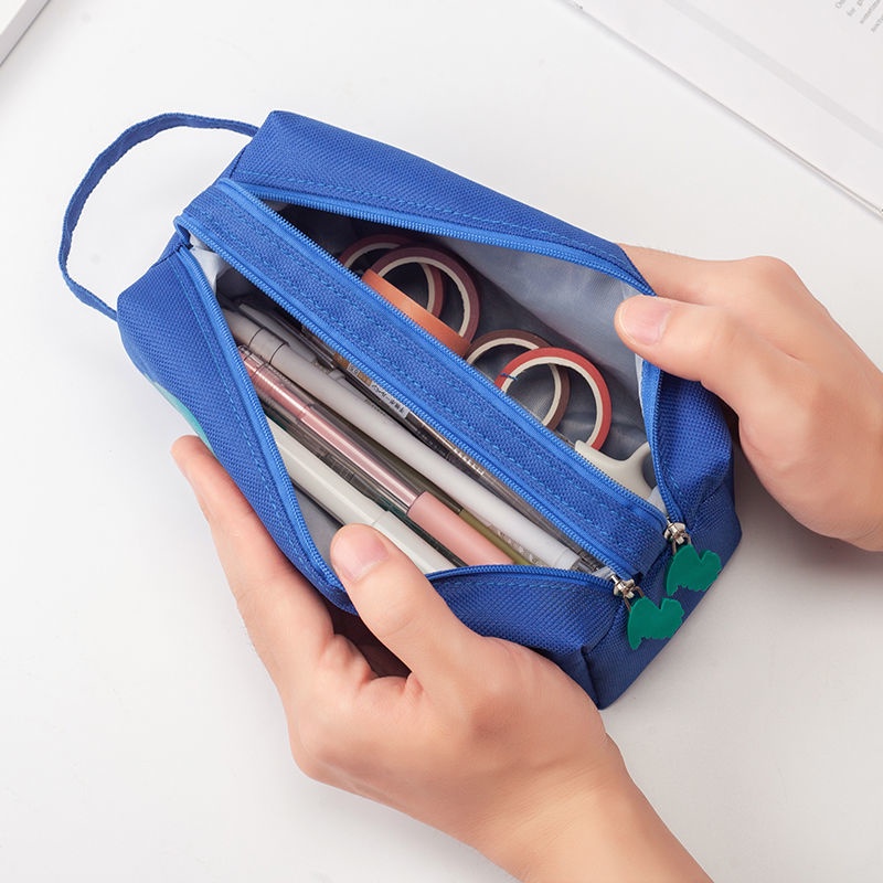 Túi đựng bút chì sức chứa lớn siêu bền có khóa kéo cho học sinh