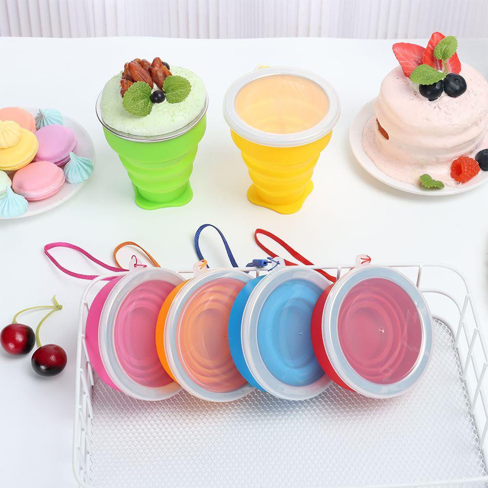 PISTA Cốc Uống Nước Silicone Có Thể Gấp Gọn Tiện Dụng Mang Theo Du Lịch