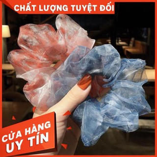 INS Scrunchies Dây buộc tóc hoa qa0208