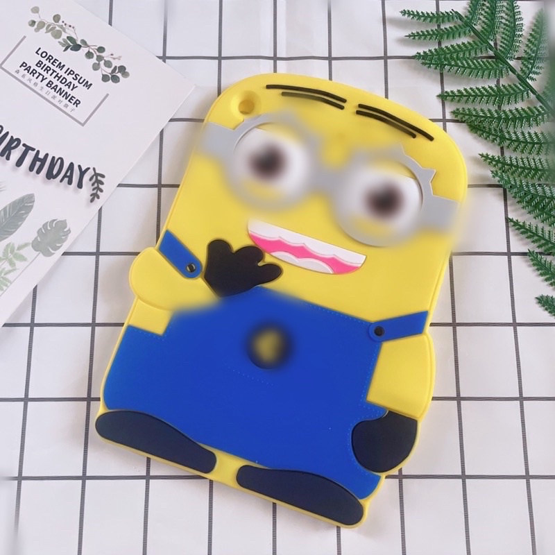 Vỏ Ốp iPad 5 Silicon Dẻo Hình Minion Ngộ Nghĩnh Hài Hước