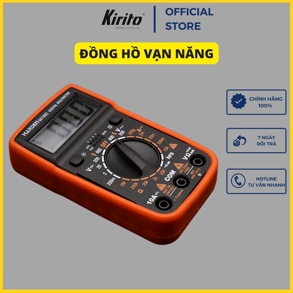 Đồng hồ đo điện vạn năng kèm theo pin Harden