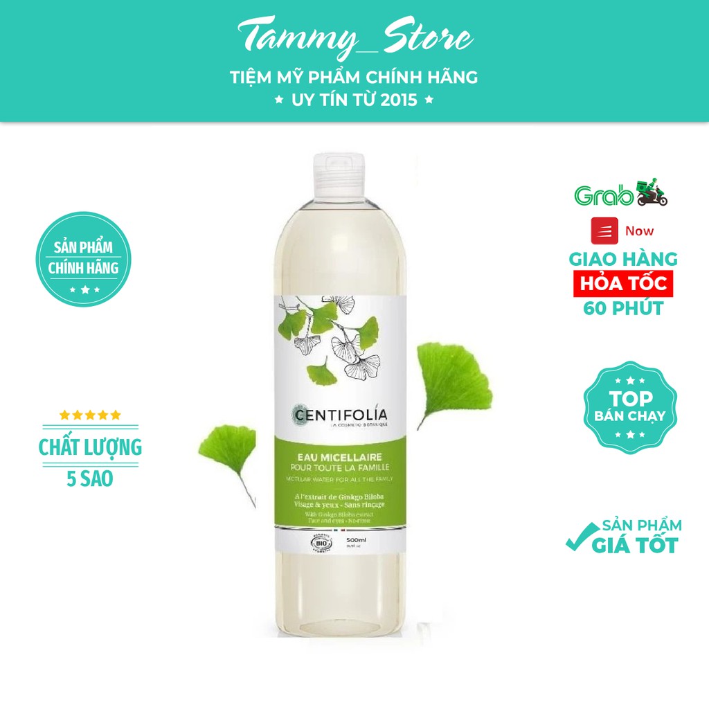 Nước Tẩy Trang Chiết Xuất Rau Má Centifolia Micellar Water 500ml