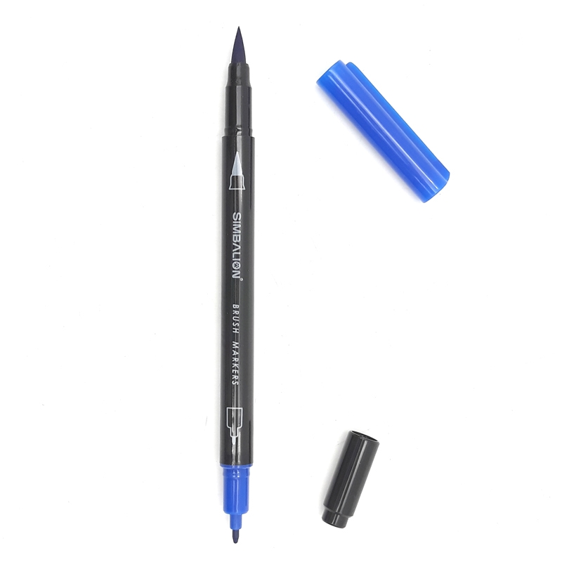 Bút Cọ Simbalion 2 Đầu BF35-105 - Xanh Cobalt Nhạt