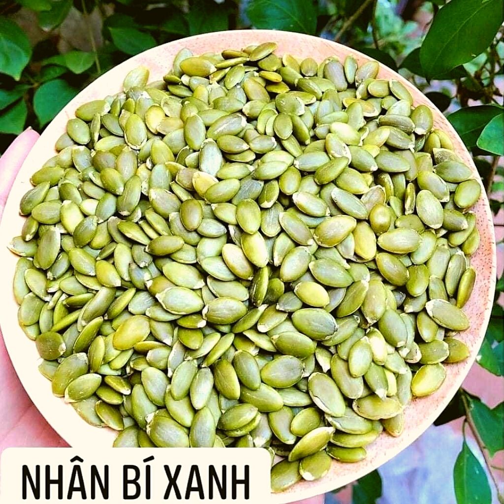 Hạt bí xanh sấy chín tách vỏ nguyên vị hộp 500g thơm giòn nhập khẩu