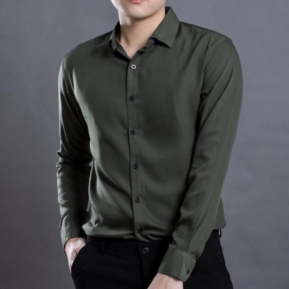 Áo sơ mi trơn dài tay ôm body 4Y5 , không nhăn, có size 4x,5xl | BigBuy360 - bigbuy360.vn