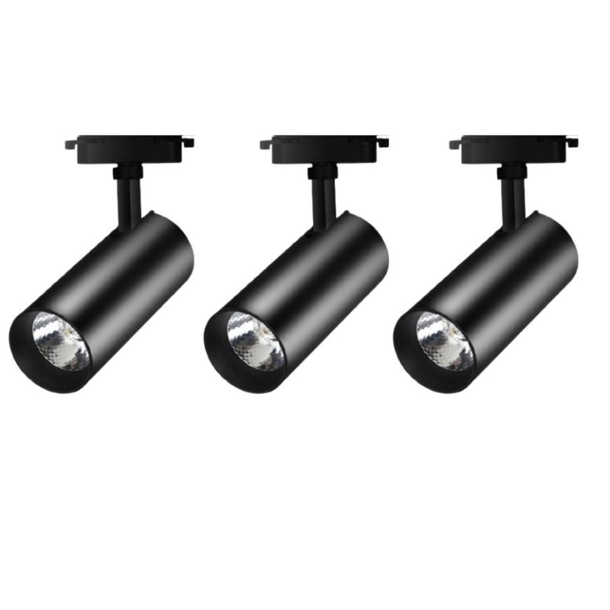 Bộ 3 Đèn Led rọi ray ống bơ 12W trang trí shop