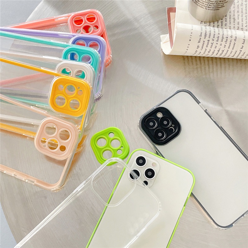 Ốp lưng chống sốc màu sắc ngọt ngào cho Iphone 11 / 7 / 8 / 6 / 6s Plus / X / Xr / Xs Max / 11pro Max/13 Pro Max