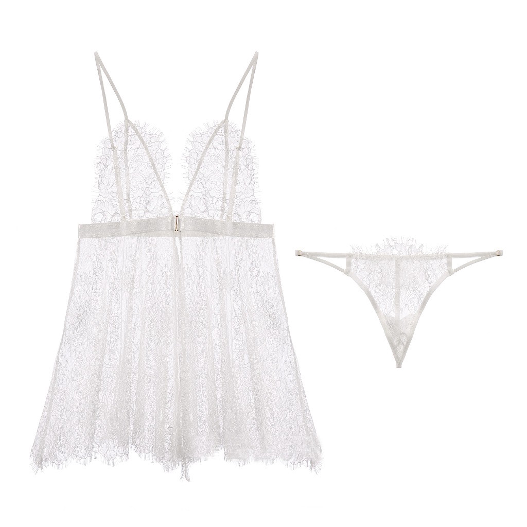 Đầm ngủ 2 dây siêu mỏng nhiều màu ôm dáng phối ren quyến rũ cho nữ | BigBuy360 - bigbuy360.vn