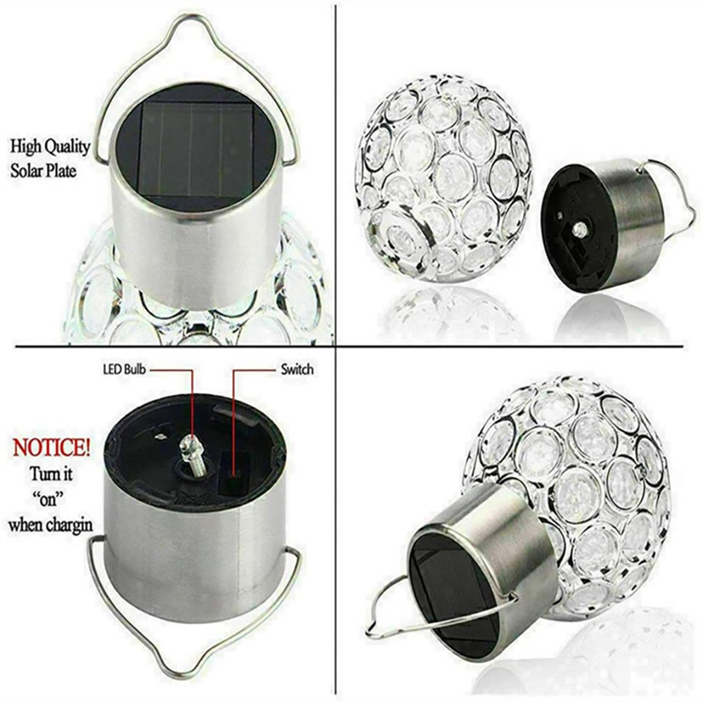 Đèn lồng bóng LED treo trang trí sân vườn thông minh sử dụng năng lượng mặt trời độc đáo