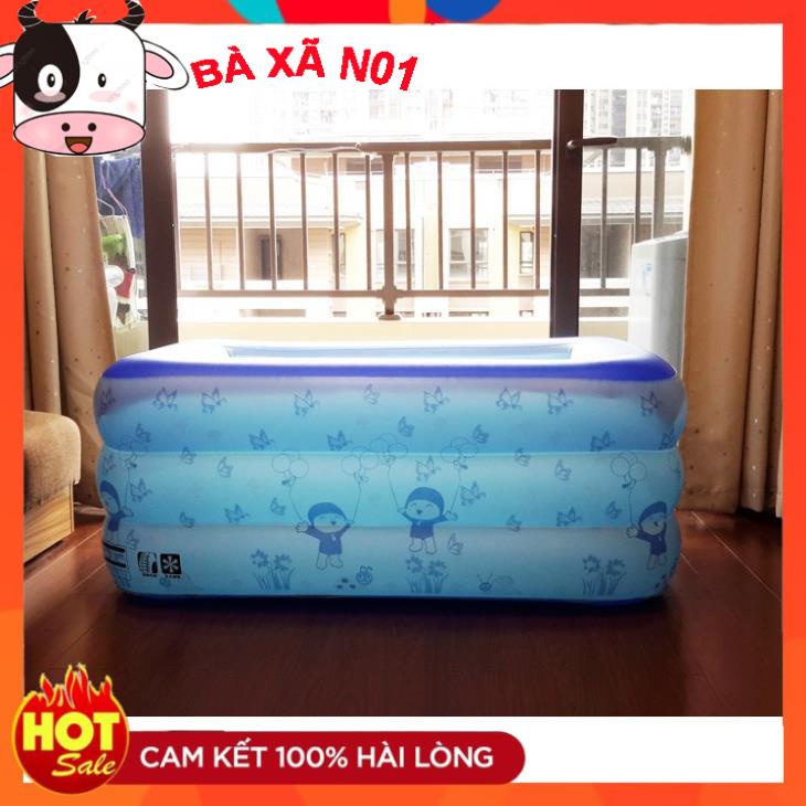 ể phao bơi bơm hơi dày Summer sea  1m8 và 2m1 (Tặng kèm bơm điện loại 1)