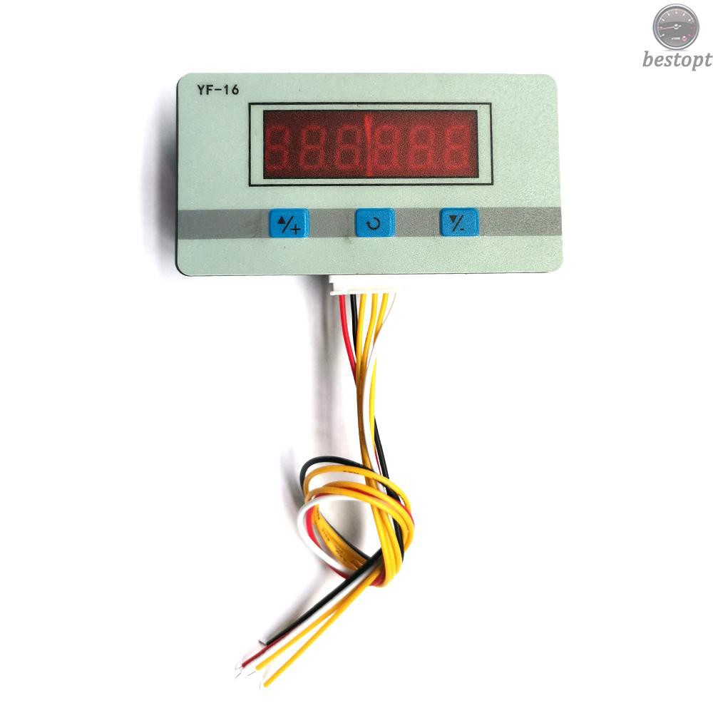 B&O Mini LCD Digital Counter Module DC/AC5V~24V Electronic Totalizer with NPN and PNP Signal Interface 1~999999 Times Counting Range