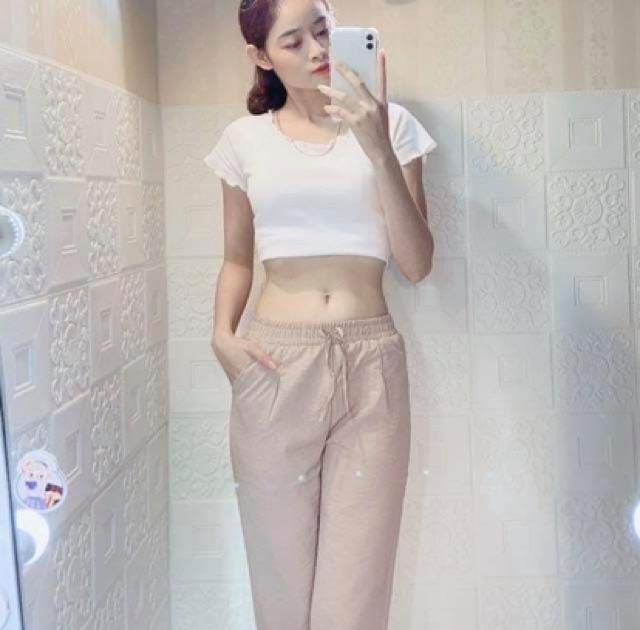 Quần đũi nữ dáng baggy lưng thun xuất Nhật – MiuMiu Fashion , Quần Baggy nữ ống rộng cao cấp