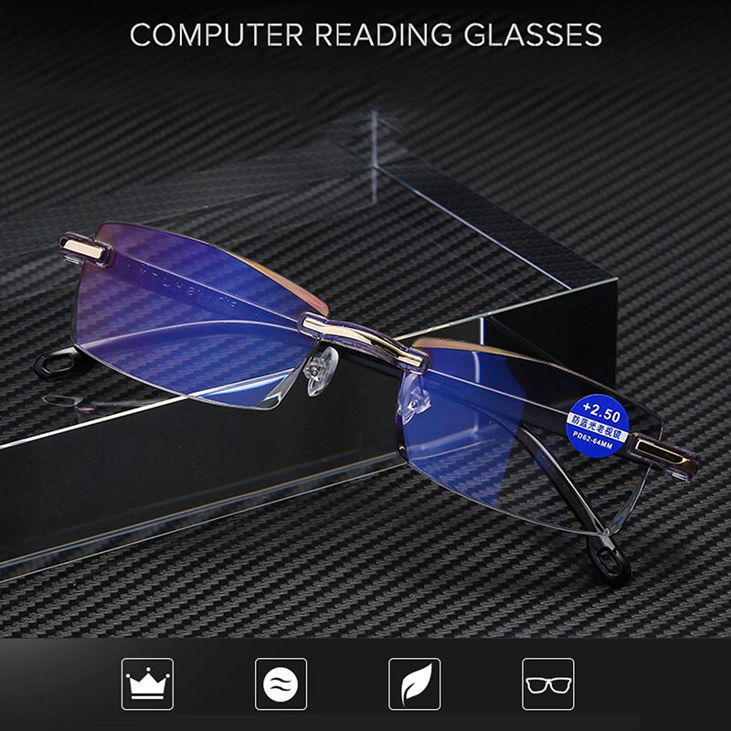 Kính Đọc Sách Chống Ánh Sáng Xanh PTQ 100°-400°