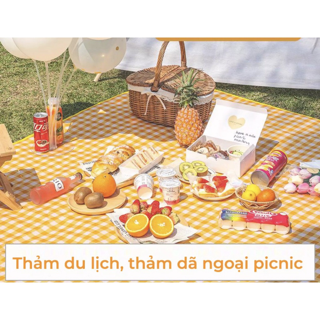 Thảm dã ngoại du lịch Gấp gọn chống thấm ẩm cao ấp, tấm trải Picnic cắm trại kết hợp tập Yoga