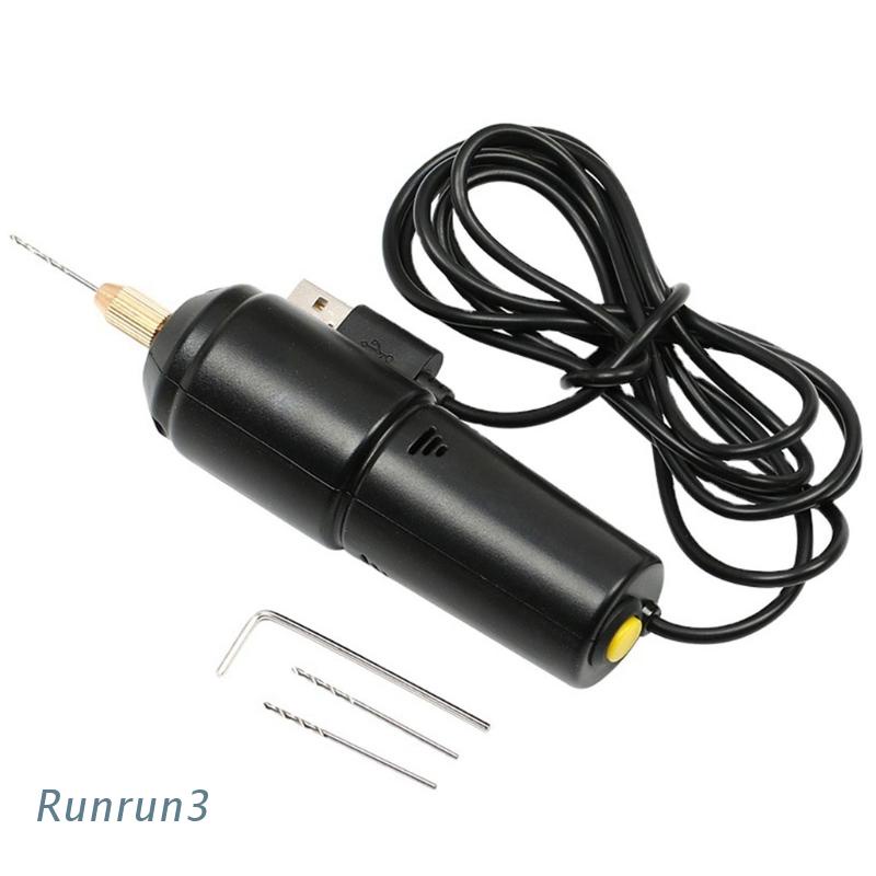 Máy khoan điện cầm tay mini kèm dây cáp dữ liệu 5V USB chuyên dụng làm đồ trang sức DIY chất lượng cao