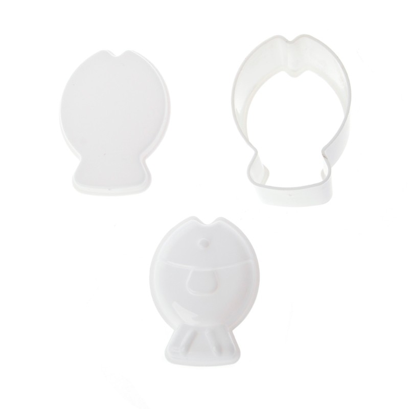 Set 3 khuôn làm cơm nắm tạo hình chú gấu/ con cá/ con voi xinh xắn