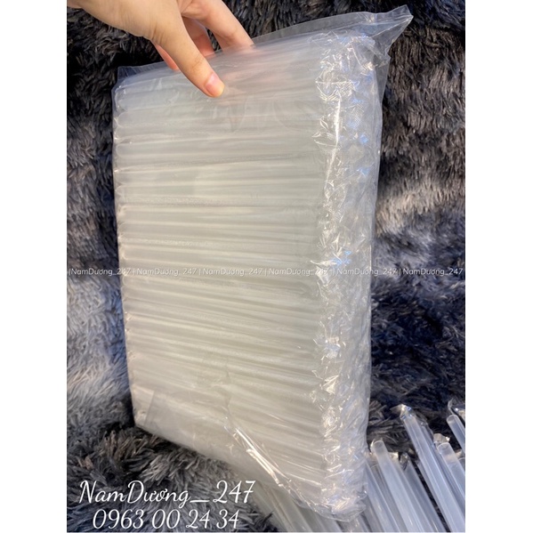 100 ống hút có màng bọc nilon tùng cái