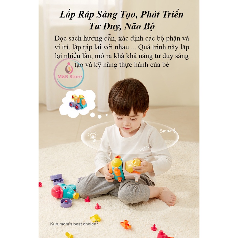 Bồ Đồ Chơi Lắp Ráp Sáng Tạo, Khoan Tự Động - KUB, Phát Triển Tư Duy