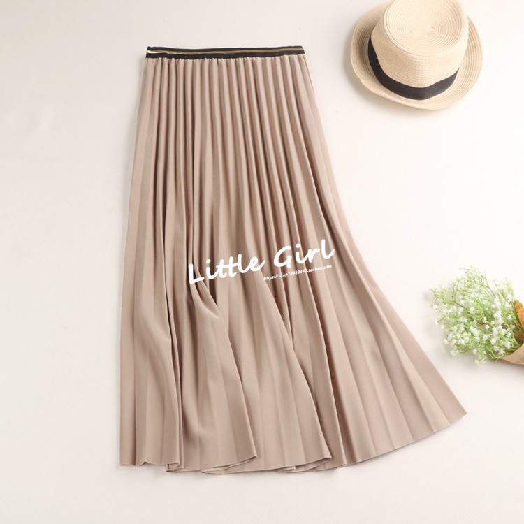 ORDER - Chân váy midi xếp ly dáng dài - V10 (ảnh thật ở cuối)