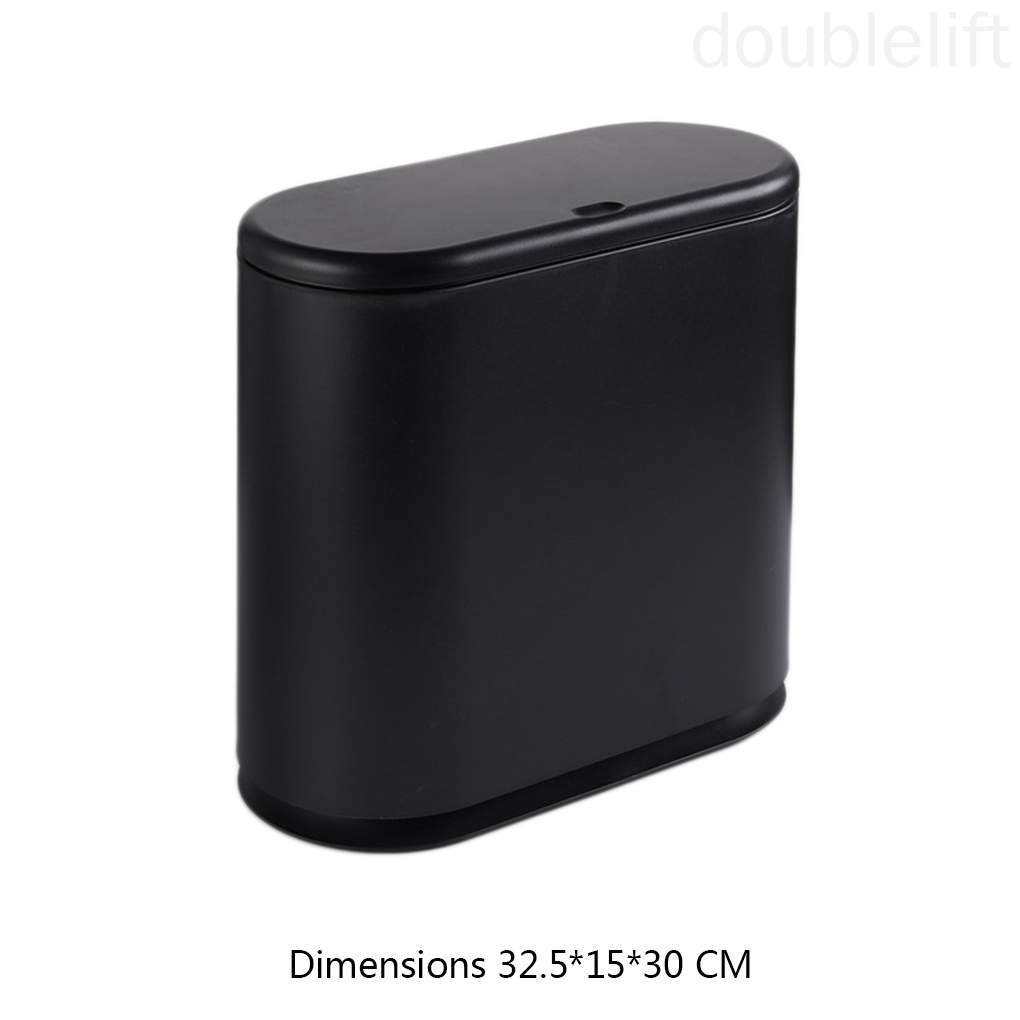 Ép thùng rác nhựa gia đình Có nắp đậy phòng tắm Thùng rác đơn giản Thùng rác