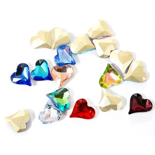 Set 4 Viên Đá khối hình tim đính móng Siêu Sáng