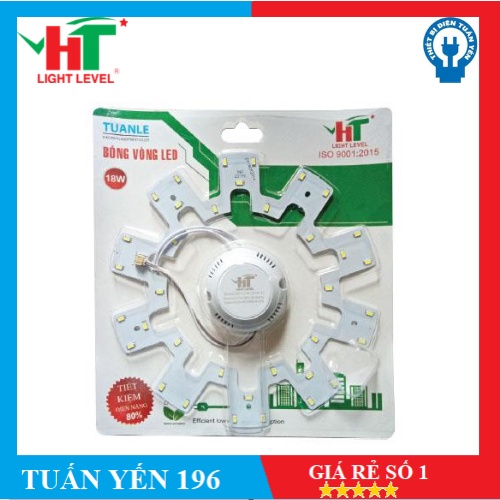 ⚡️BH 2 Năm ⚡️Bóng vòng LED 12W, 18W, 24W HT Light Level Ánh Sáng Trắng/Vàng