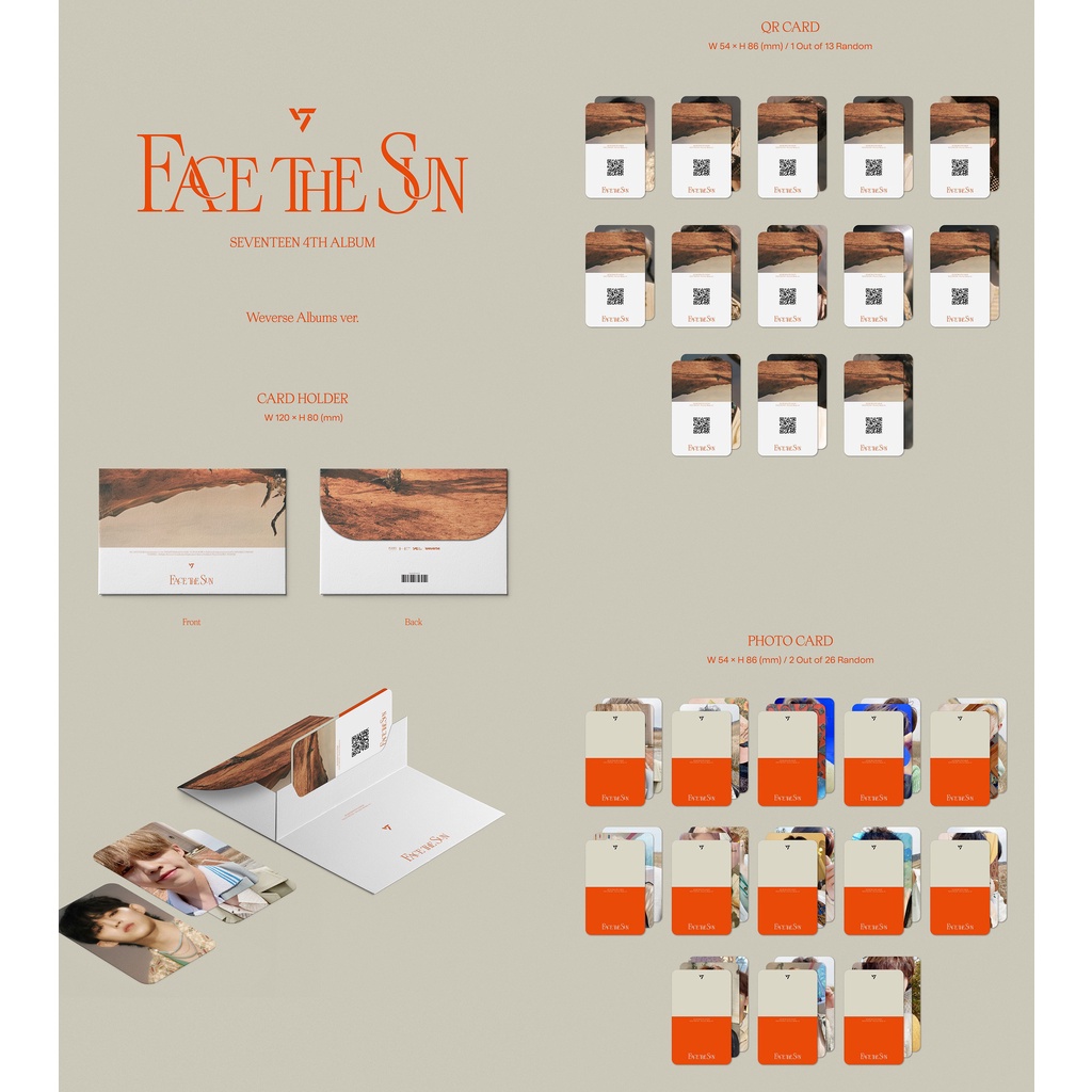 Bộ ảnh SEVENTEEN - FACE THE SUN bả digi code Weverse có sẵn