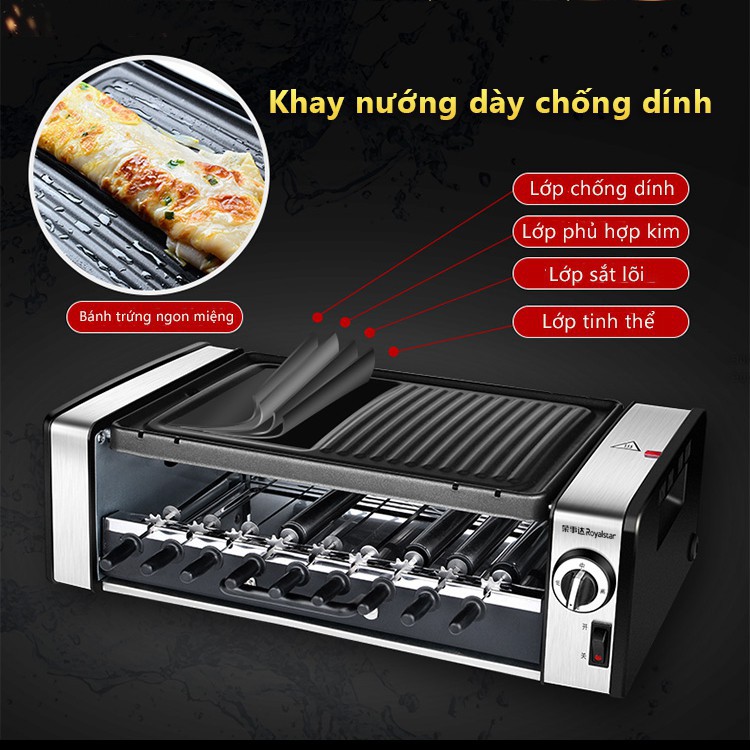 FU122* lò nướng bếp nướng 2 tầng không khói tự động quay vừa nướng vừa quay topsmarket898