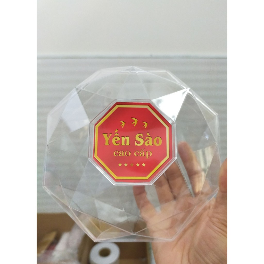 Combo 10 Tem Giấy Dán Hộp Kim Cương Đựng Yến