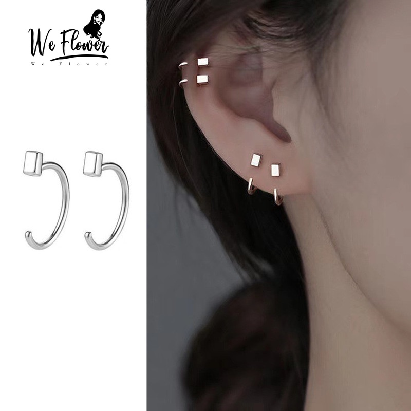 We Flower Đôi khuyên tai bằng bạc S924 hai mẫu tùy chọn thời trang cho nữ