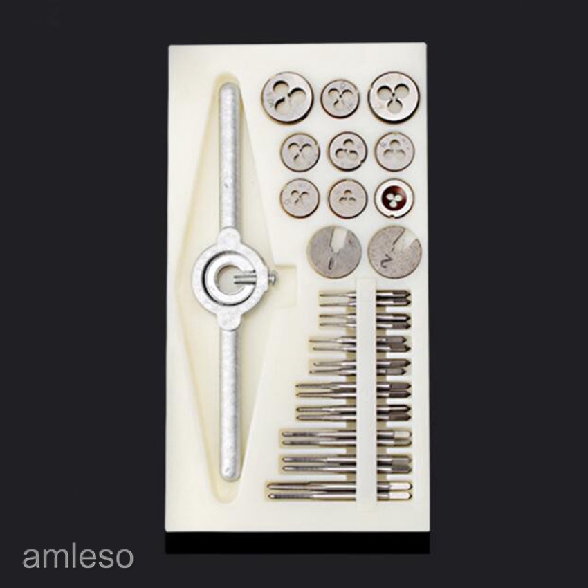 Bộ 31 phụ kiện mũi taro kèm khuôn giữ M1-M2.5 và tay cầm