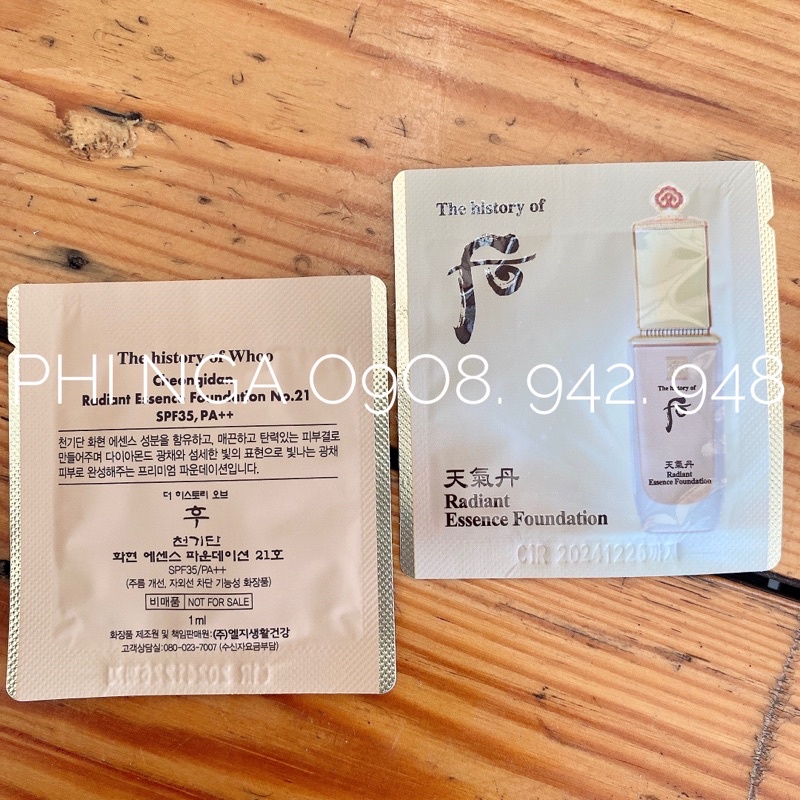 10 gói Kem nền 𝐖𝐡𝐨𝐨 𝐂𝐡𝐞𝐨𝐧𝐠𝐢𝐝𝐚𝐧 𝐑𝐚𝐝𝐢𝐚𝐧𝐭 𝐄𝐬𝐬𝐞𝐧𝐜𝐞 𝐅𝐨𝐮𝐝𝐚𝐭𝐢𝐨𝐧
