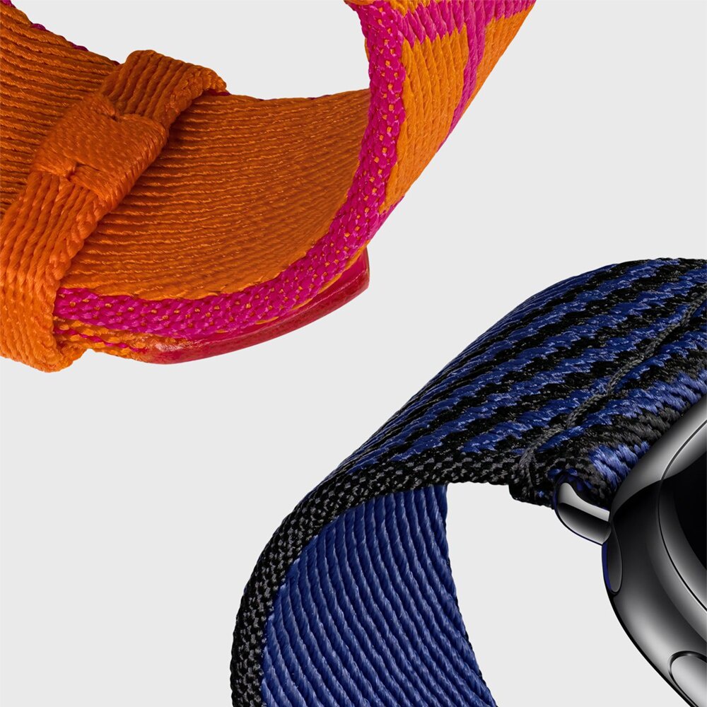 Dây Đeo Nylon Bện Cho Đồng Hồ Thông Minh Apple Watch 44Mm 40Mm iWatch 5 6 7 38Mm 42Mm 45Mm 41Mm