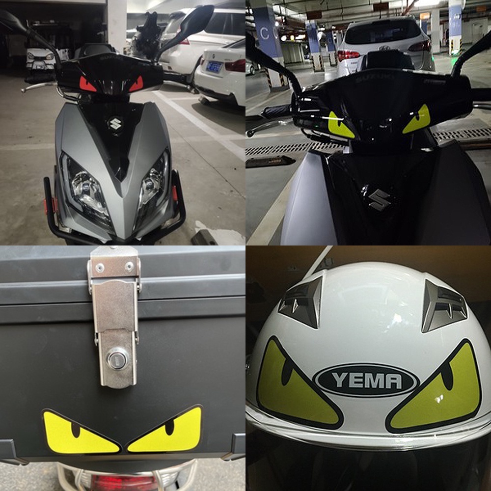Mắt winker Anime Nhãn dán phản chiếu Dán mắt quỷ quái vật Xe đạp xe ô tô Decal không thấm nước cho Honda Beat Xrm 125