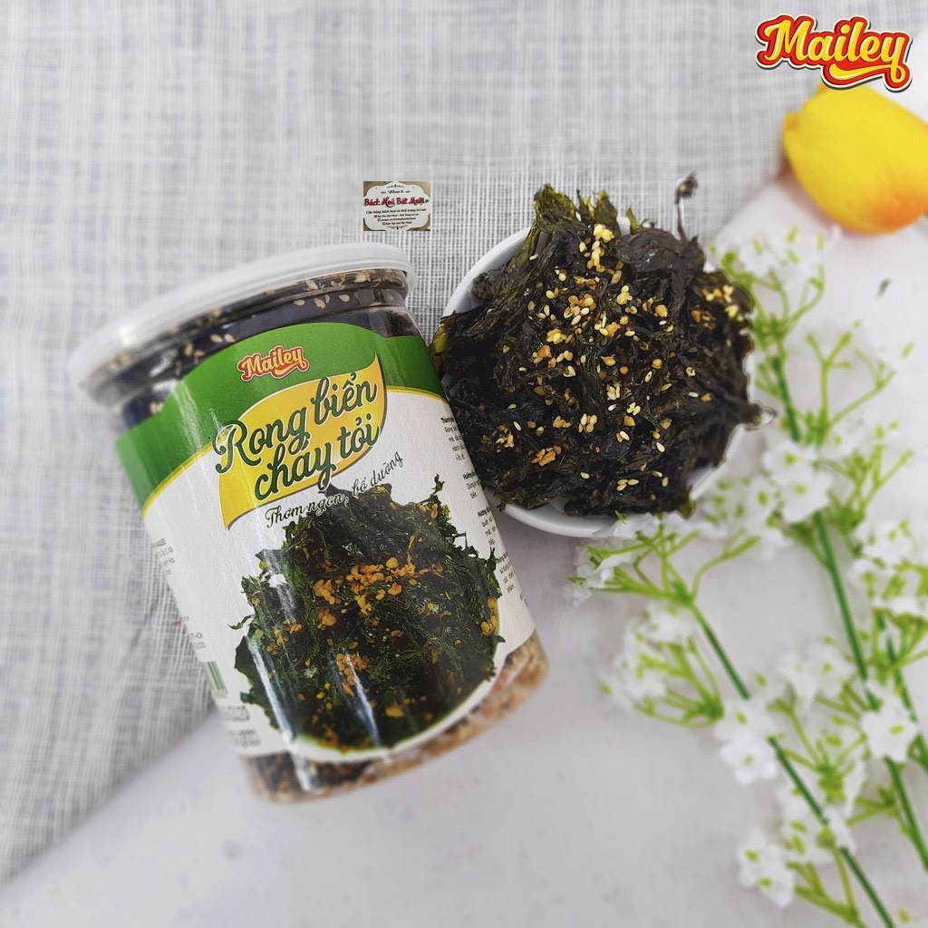 Rong biển cháy tỏi Mailey hủ 80g