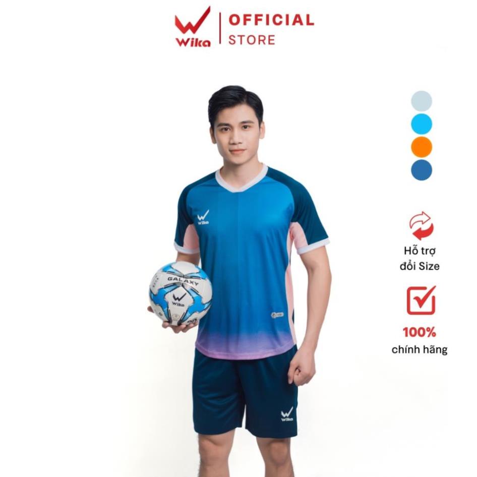 Free Ship - Áo Bóng Đá Wika Blueming Cao Cấp, Chất Vải Thoáng Mát Thấm Hút Mồ Hôi, Kiểu Dáng Mạnh Mẽ