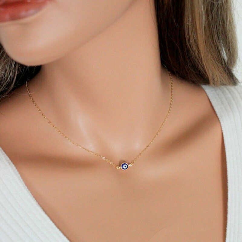Vòng cổ Thổ Nhĩ Kỳ Mặt Hình Đôi Mắt Xanh