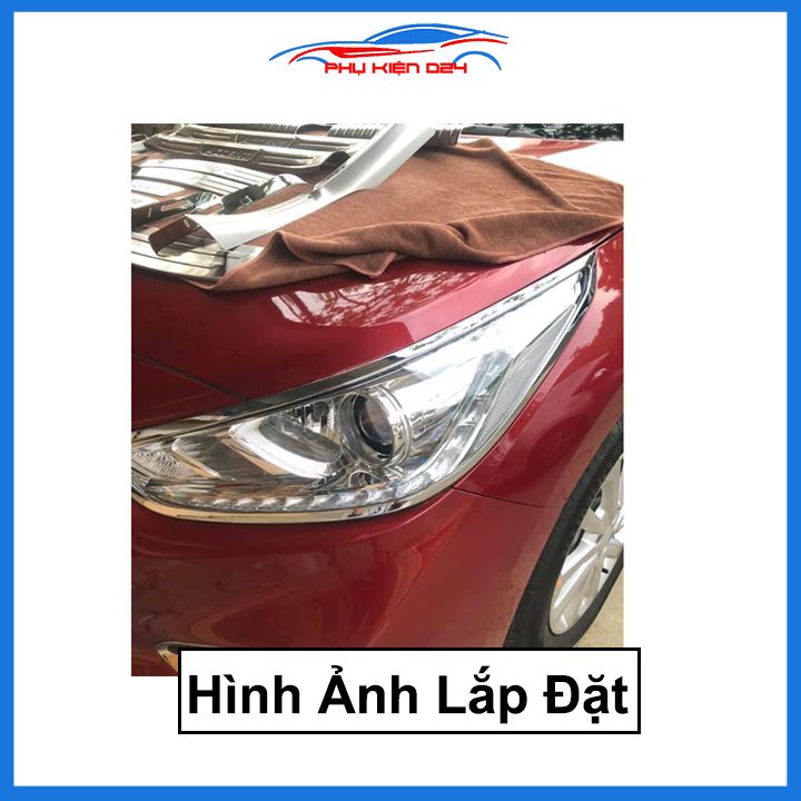 Ốp viền đèn pha hậu mạ crom Accent 2018-2019-2020 chống trầy trang trí bảo vệ xe