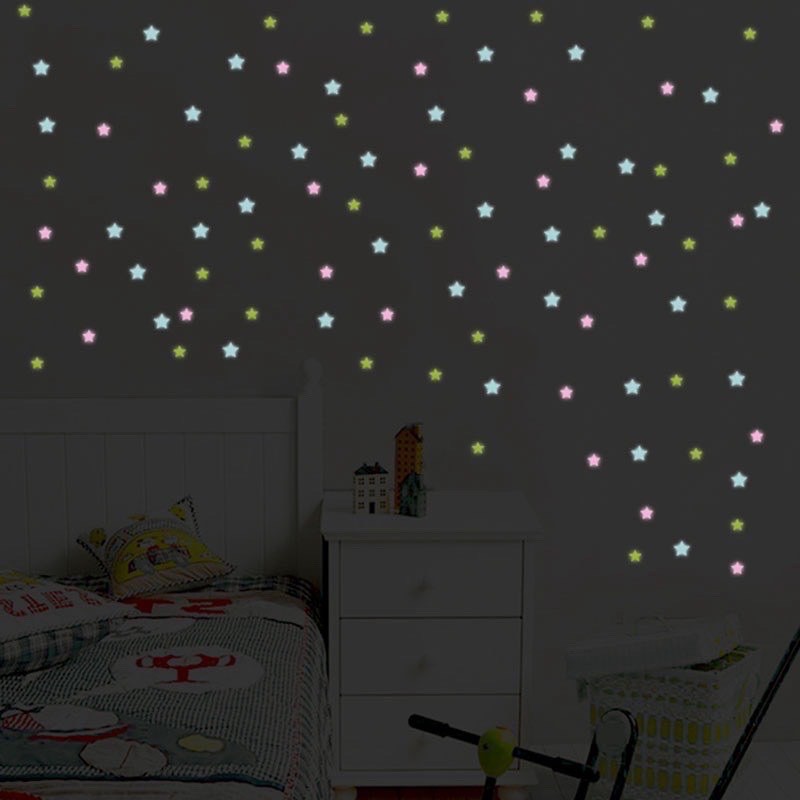 100 ngôi sao dán tường phát sáng