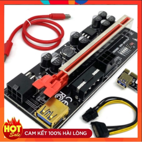 VER 009S Plus USB3.0 Thẻ Riser PCI-E Express 1x 4x 8x 16x Cáp Nối Dài Thẻ Riser PCI-E viền kim loại siêu bền