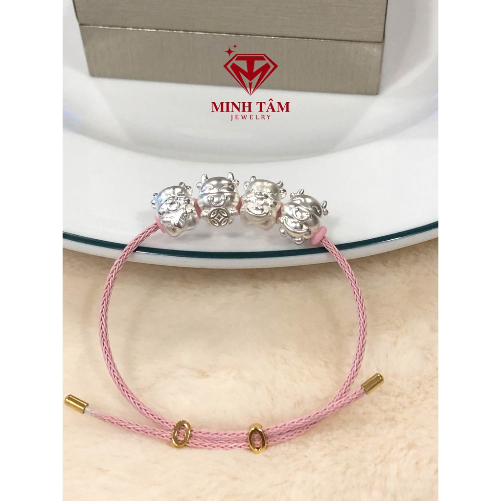 Charm con giáp Trâu Tân Sửu bạc 999 nhập khẩu cao cấp-Minh Tâm Jewelry