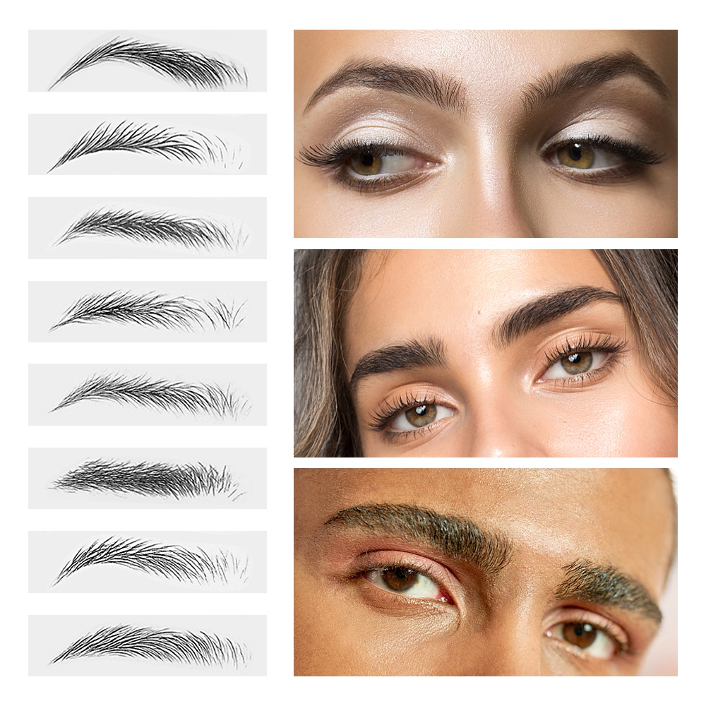 Miếng Dán Hình Xăm Chân Mày 4D Lâu Trôi Tự Nhiên Chống Thấm Nước