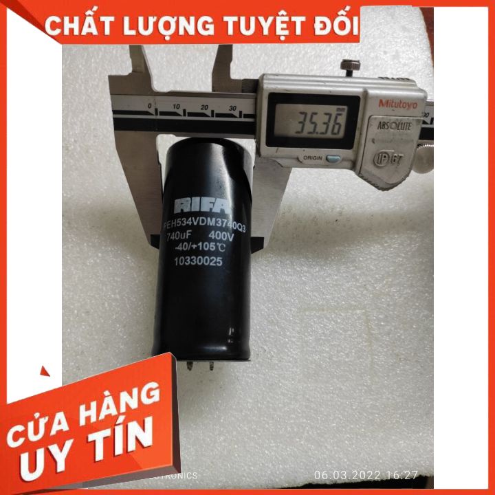 TỤ LỌC NGUỒN TỤ HOÁ RIFA 740uF 400V HÀNG THÁO MÁY BIẾN TẦN CHÍNH HÃNG