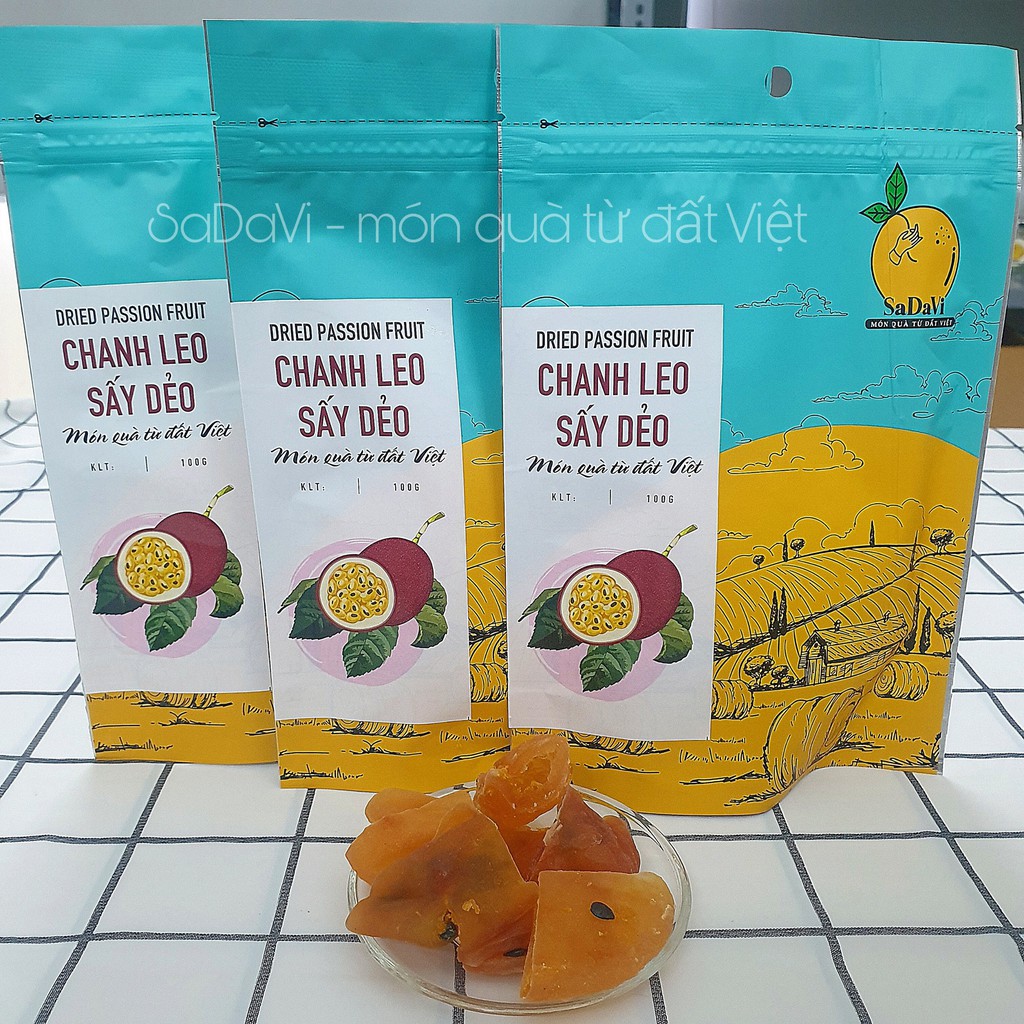CHANH LEO SẤY DẺO thơm ngon chua ngọt ít đường SaDaVi - đồ ăn vặt Việt Nam healthy - Túi Zip 100g