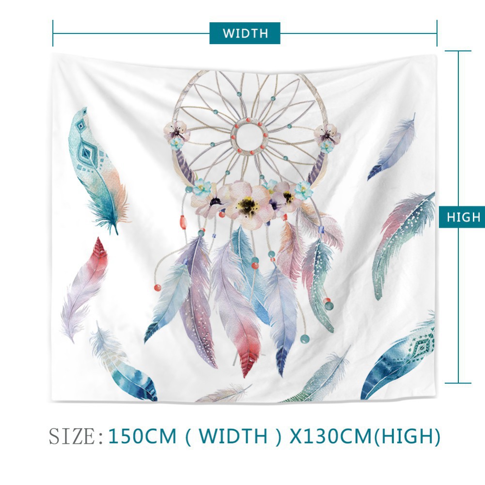 Thảm treo tường trang trí hình lưới bắt giấc mơ phong cách Bohemian