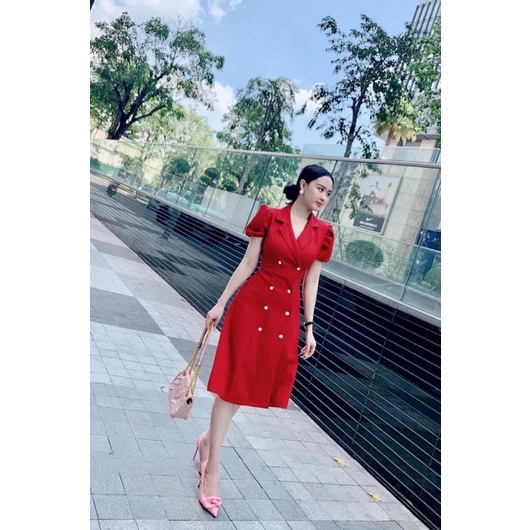 bigsize đầm vest phối nút 55-95kg