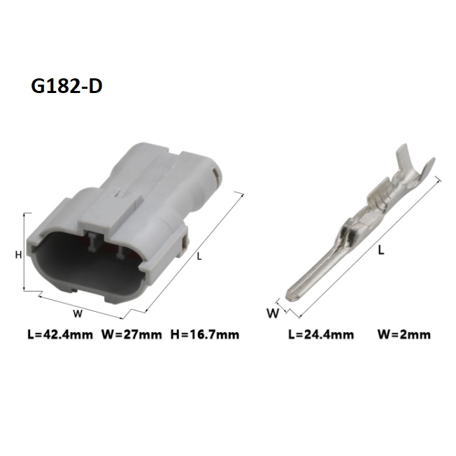 G182-Giắc cắm chống thấm nước cho ô tô 3 lỗ 1.8mm