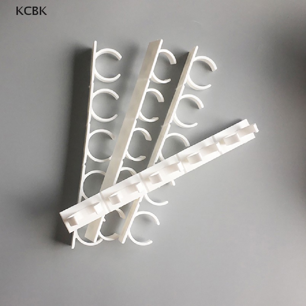 KC Kitchen Storage Rack Wall Mount Spice Bottle Rack Plastic Clip Rack Cabinet Door BK